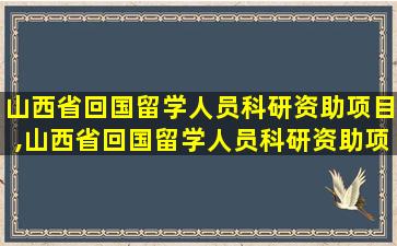 山西省回国留学人员科研资助项目,山西省回国留学人员科研资助项目(No. 2023-039)